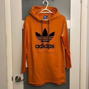 Adidas Mock Neck Velvet Sleeve Hoodie